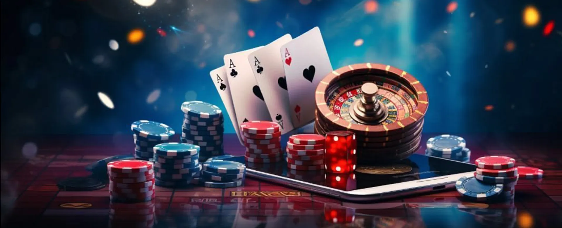 Dynamic background image of online casino games and login screen